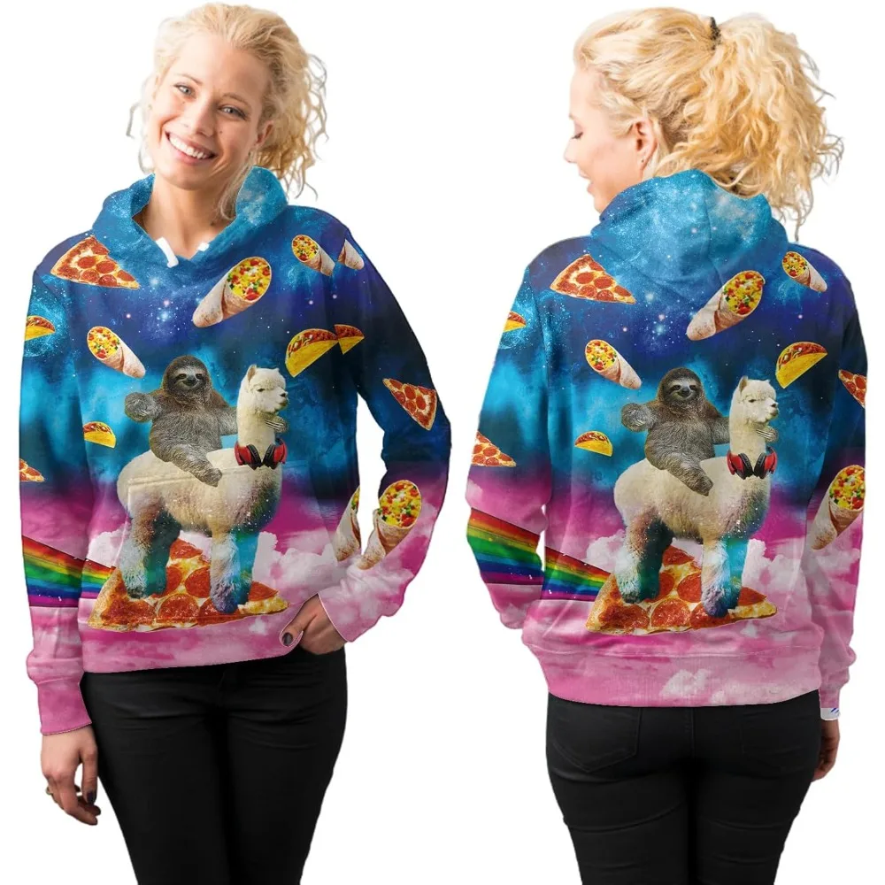 Unisex Cool 3D Fleece Liner Hoodies Upgrade Quality Pullover Novelty Print Sweatshirt With Front Pocket S-4XL #3