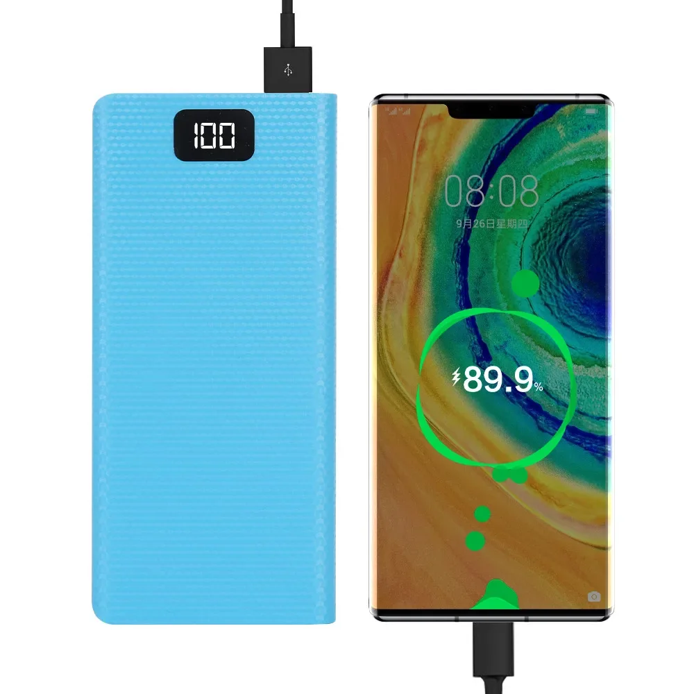18650 Battery Holder DIY Shell Dual USB Type C Charge Powerbank Case for Smartphone 18650 Battery Power Bank Case Storage Box