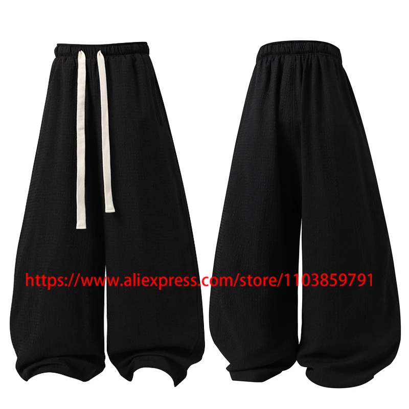 

High Street Fashionable Nonnod Casual Pants Jacquard Pattern Sport Loose Nonnod Wide-leg Pants Unisex Style