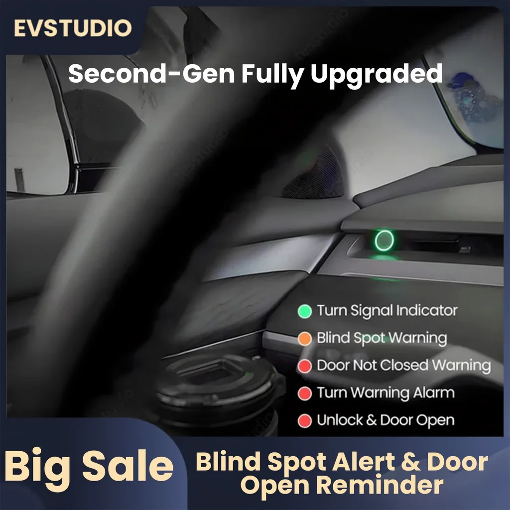 

Blind Spot Monitoring Assist System for Tesla Model 3 Y RGB LED Lamp microwave radar Detection Blind Area Reminder Accessories