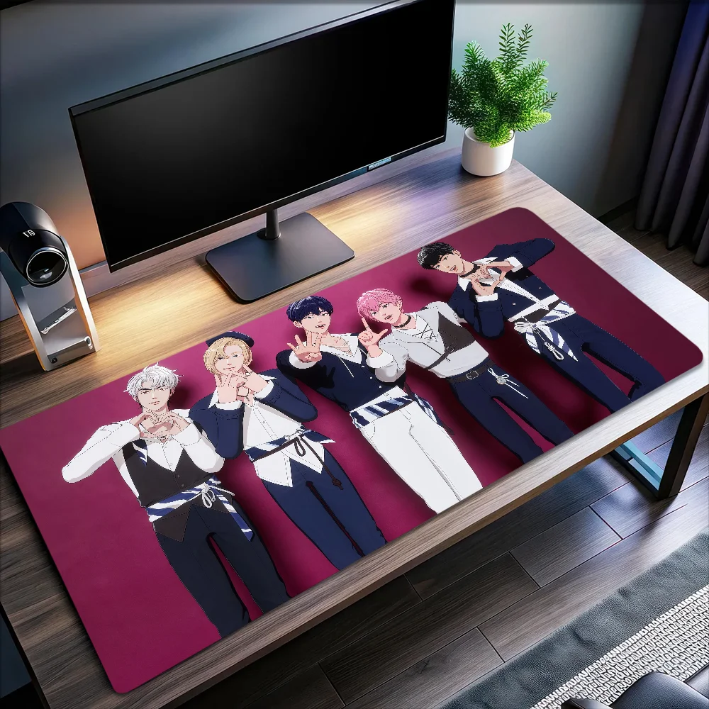 Mouse Pad Non-slip Lockedge Male Virtual Office Student Group P-PLAVE Gaming Thickened Large Writing Cushion MousePad