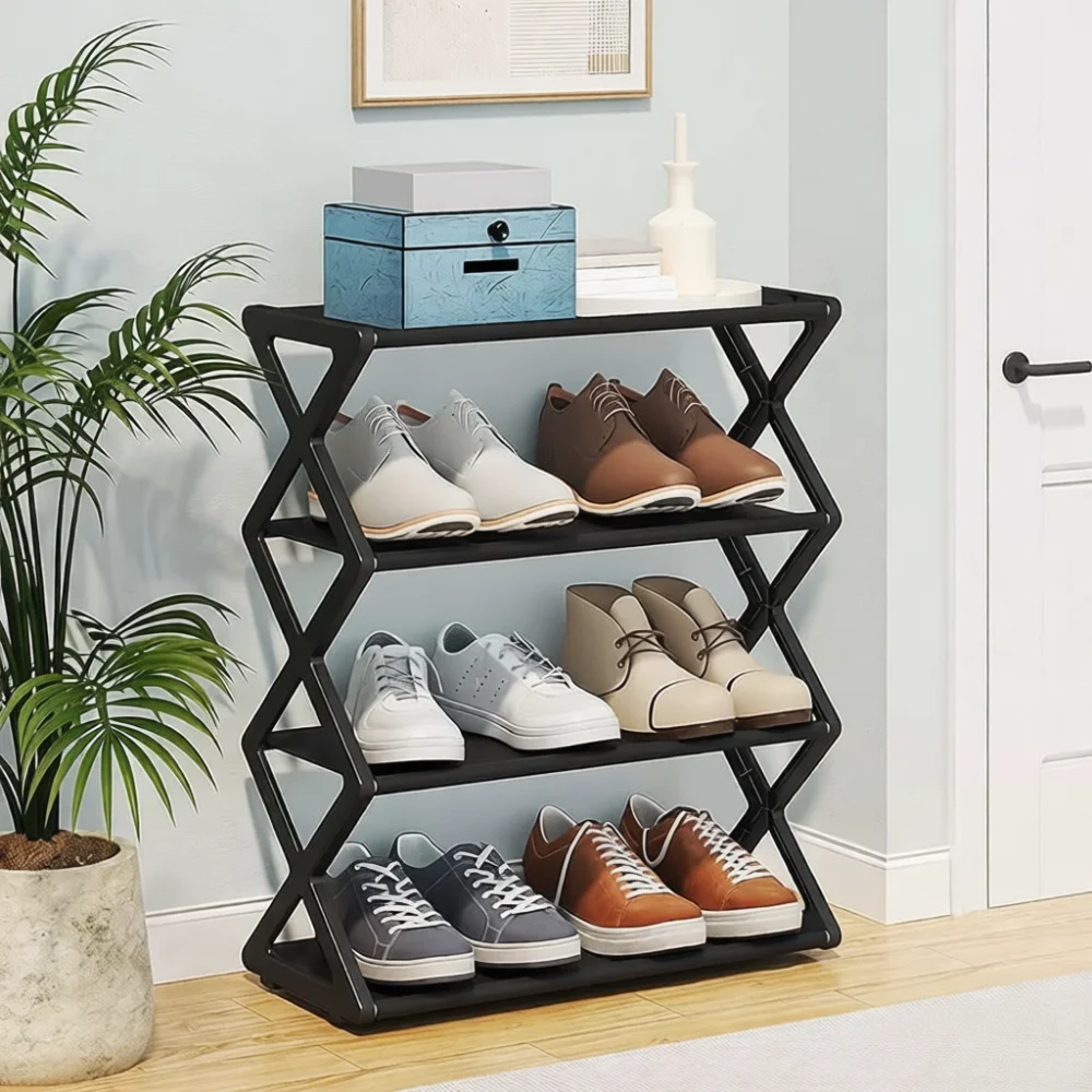 Modern Detachable Shoe Rack Organizer Storage Shelving Unit For Entryway Dorm Bedroom Portable Vertical Space Saving Stand