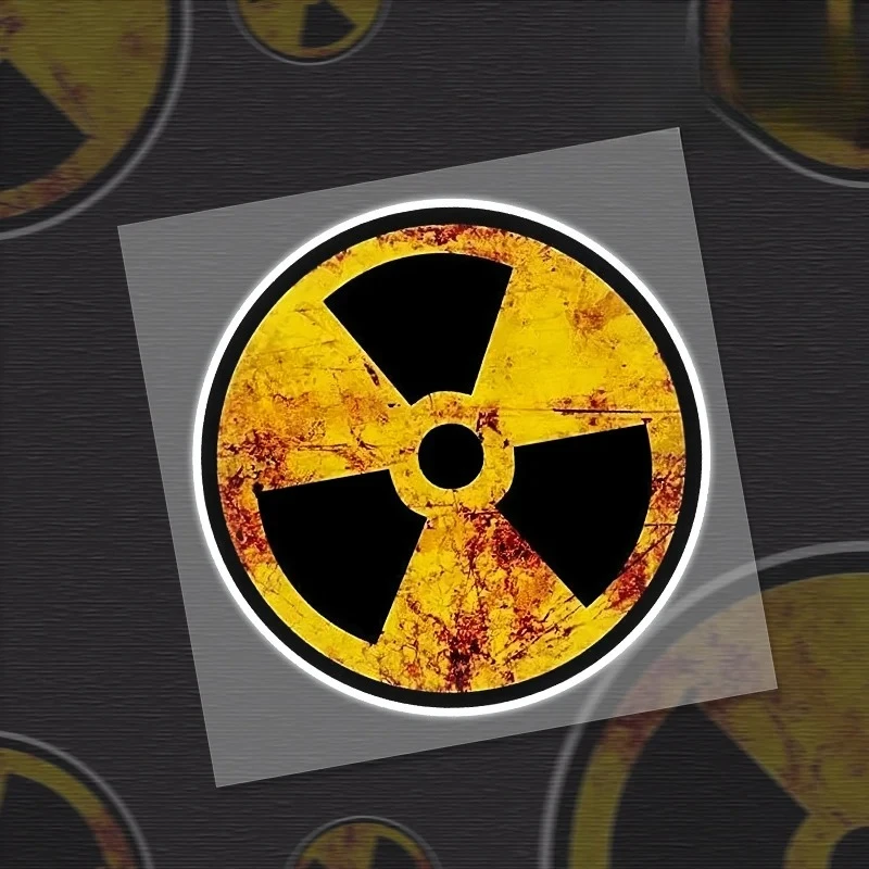 Nuclear Radiation Vinyl Sticker | Waterproof Decal for Laptop, Car Window, Motorcycle Helmet