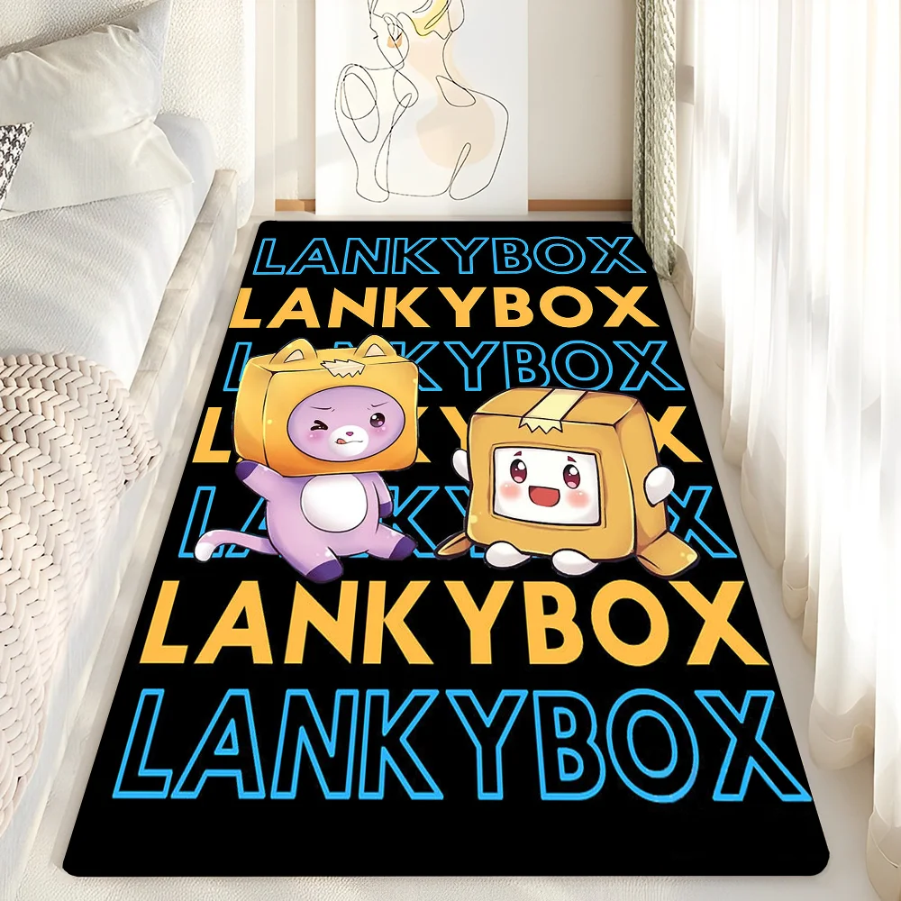 Cute Lankybox Happy Foxy Boxy and Rocky Door Mat Nordic Style Home Doormat Bathroom-Toilet Mats Bedroom Bedside Mats