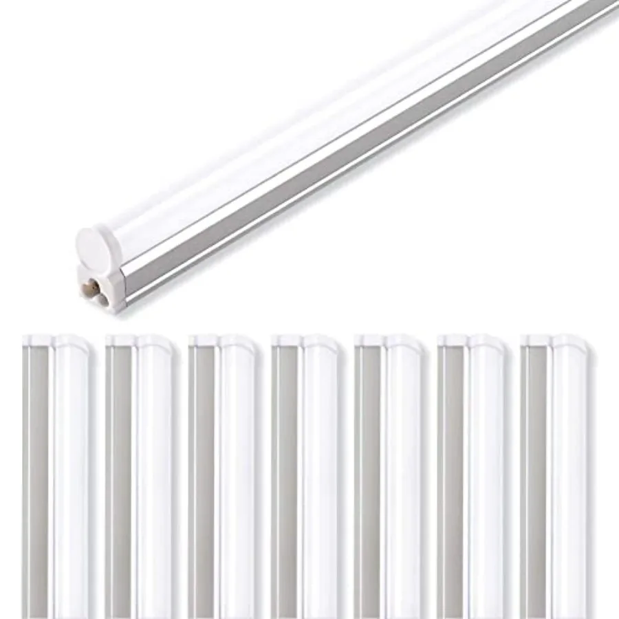 

LED T5 Integrated Single Fixture, 4Feet, 2200lm, Super Bright White,20W, Utility Shop Light, Ceiling and Under Cabinet Light, E