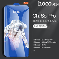 HOCO 3D Screen Protector Full Cover Glass for iPhone 15 14 Pro Max 13 12 Pro Curved Edge Tempered Glass Film for iPhone 11 XR XS