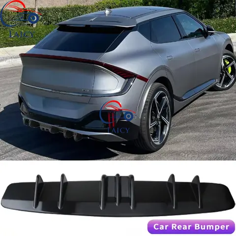 LAICY 7 핀 K-ia EV6 2022-2024 자동차 후면 디퓨저 핀 범퍼 립 스플리터 스포일러 섀시 디플렉터 립 키트 카본