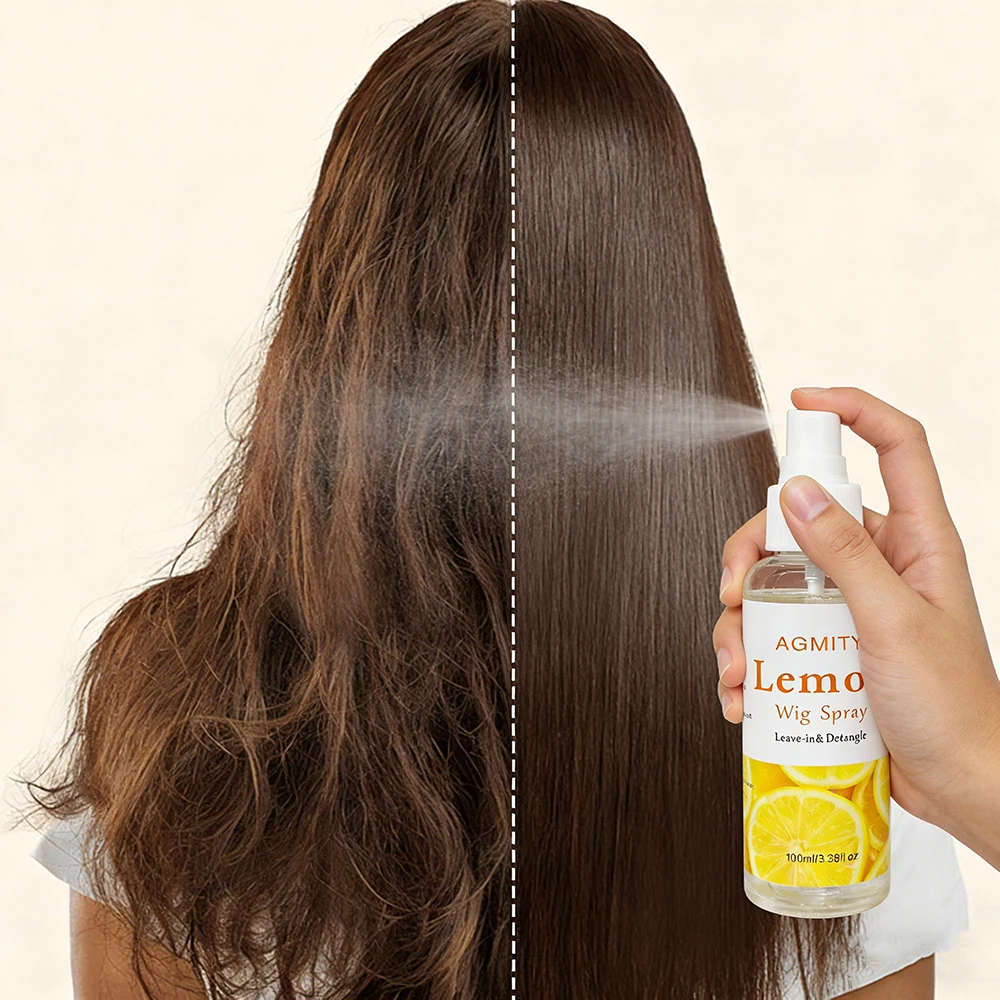

Wig Care Spray 100ML/PC Lemon Scent, Anti Frizz Tangle No Rinse, Smooth Soft Shiny, For Synthetic & Human Hair Wigs Daily Care