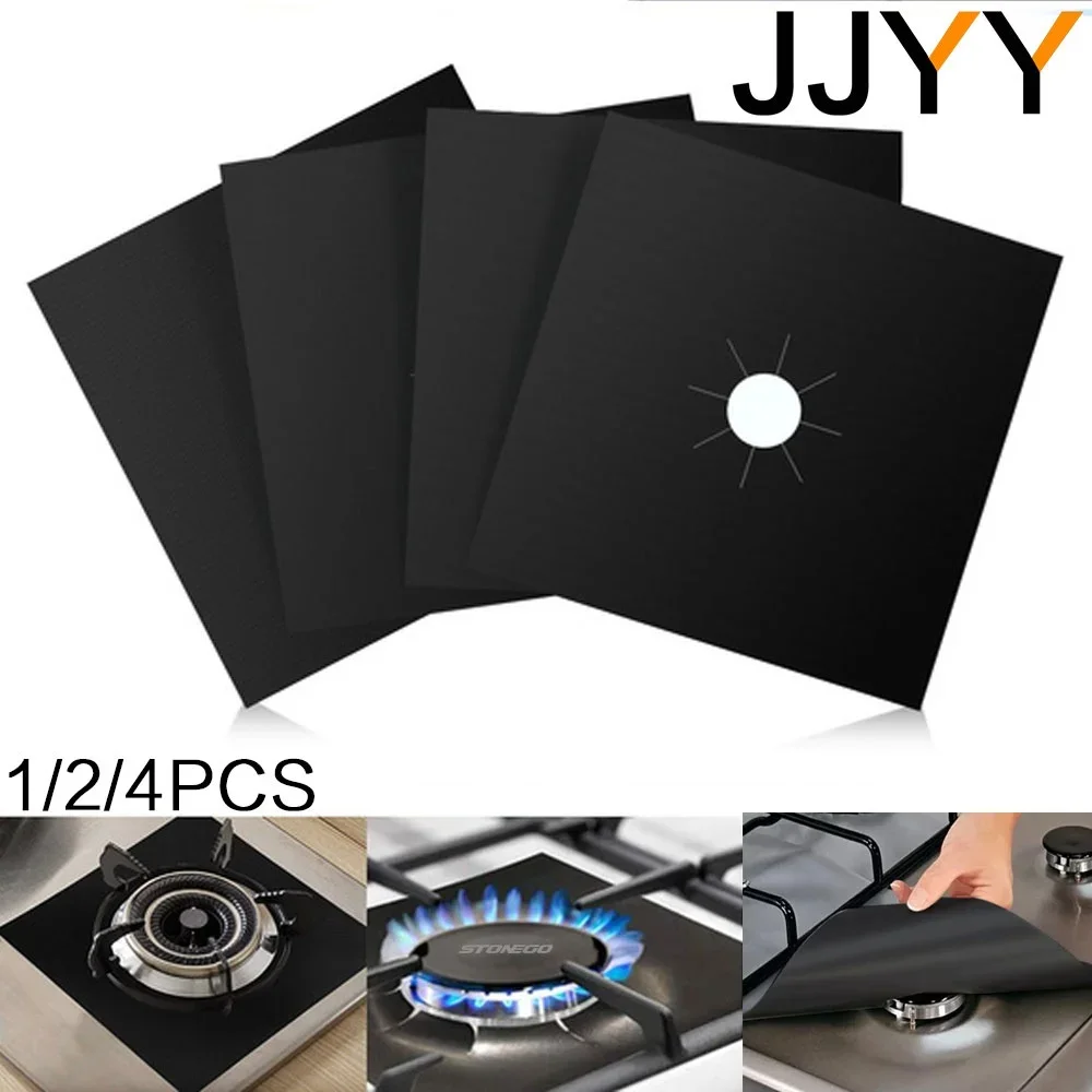 JJYY 1/2/4Pcs Universal Stove Burner Covers Protector Sheets Oven Liner Protector Reusable Stovetop Protector