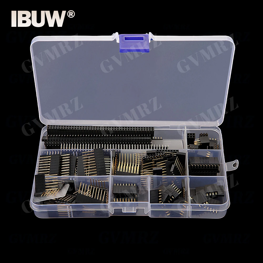 

122 шт./кор. 2,54 мм, однорядный двухрядный контактный разъем, мужской и женский разъем, 40P, комбинированный комплект печатной платы