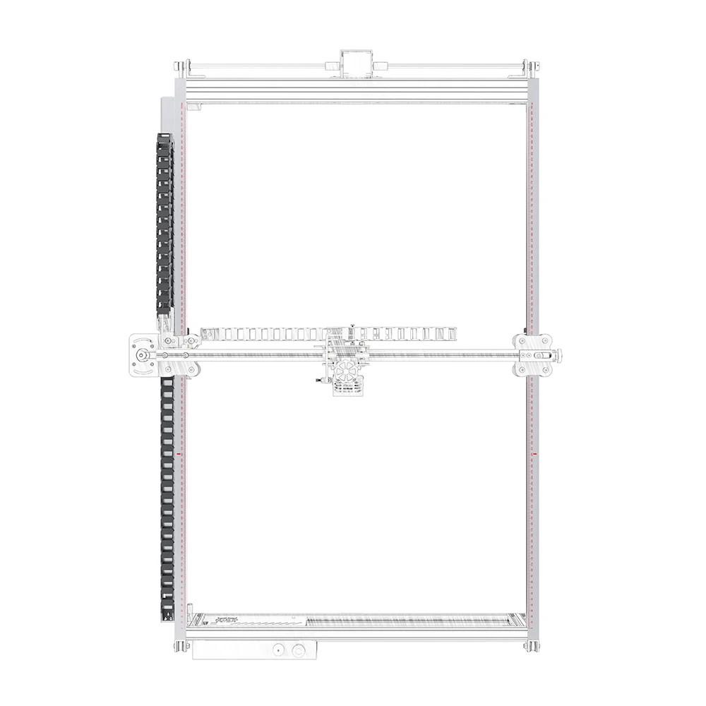 Imagem -05 - Twotrees Ts2 Laser Engraving Machine Extension Kit Faça Você Mesmo Extension Kit Moldura de Alumínio Tamanho 780x 450 mm