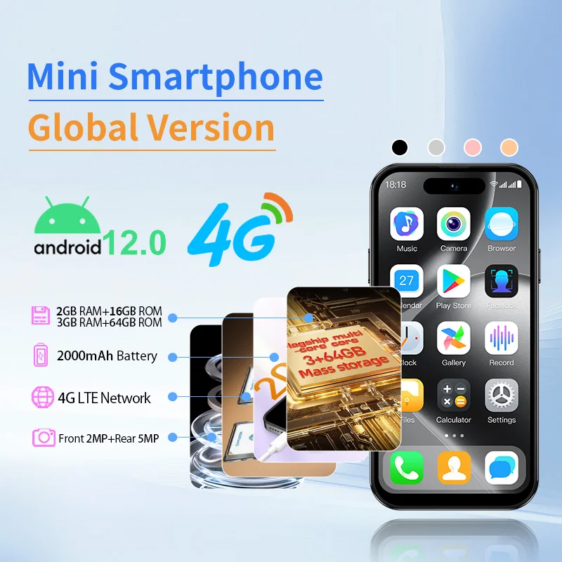 ONEMYTH M17 Pro mini smartphone, dual SIM+high-definition screen+long battery life, small size and large experience!