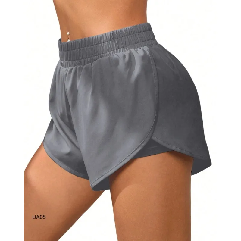 Women's Summer Quick Dry Sports Shorts High Waist Butt Lifting 2-in-1 Running Training Yoga Shorts Gym Yoga Fitness Sportswear