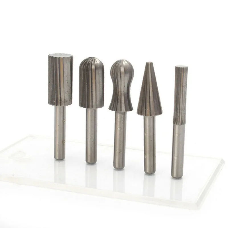 6-piece Set of Rotating Files High-speed Steel Multi-purpose Polishing Head Throwing Carving Woodworking Tools  High Strength