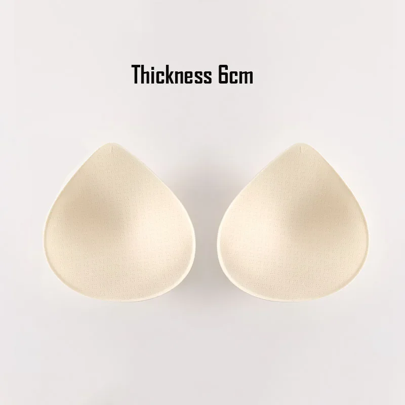 2PCS Thick Latex Bra Pads Push Up Breast Enhancer Removeable Bra Padding Inserts Cups For Swimsuit Bikini Padding