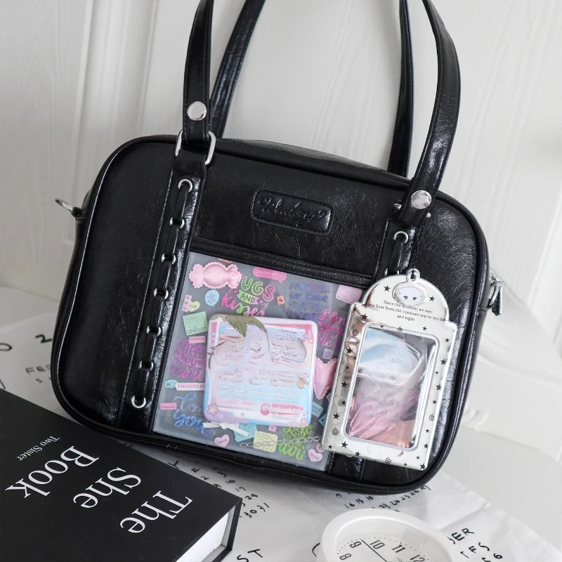 

Vintage All Match Simple Women's Handbags Y2k Aesthetic Transparent Casual Ita Bags 2025 Streetwear Shoulder Underarm Bag Women