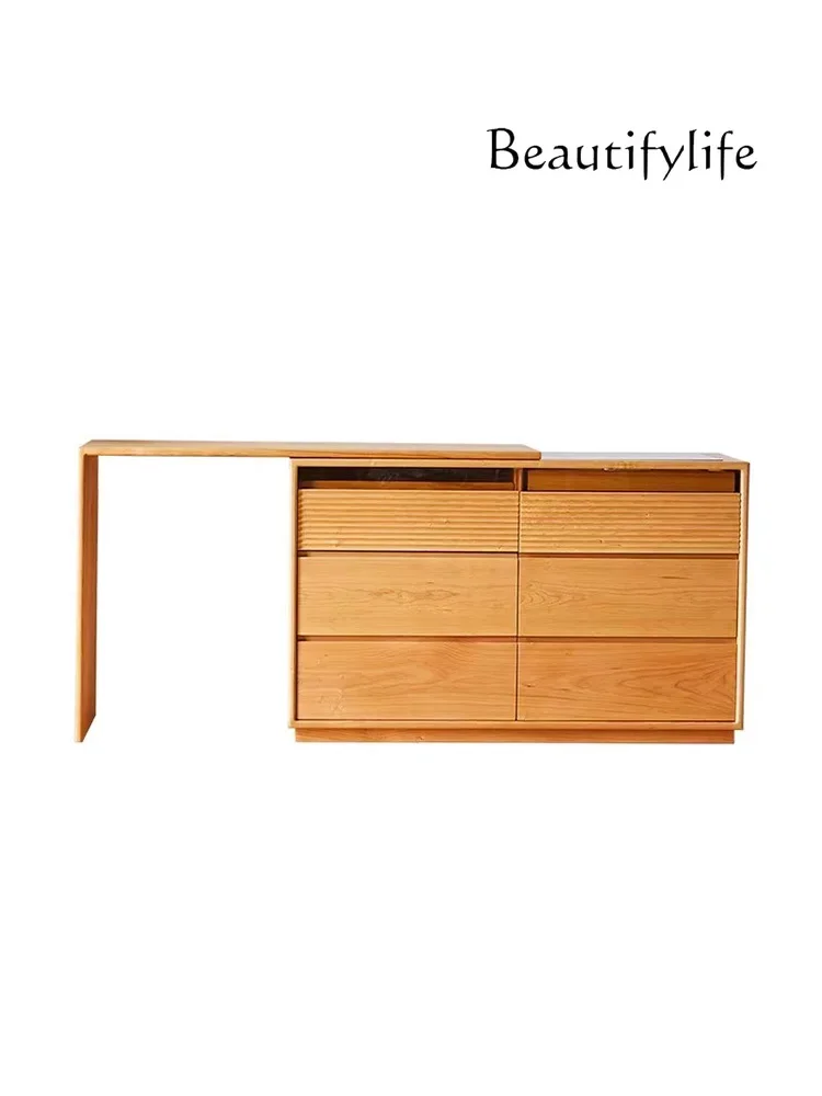 Commode rétractable de Style japonais, armoire de rangement d'angle intégrée