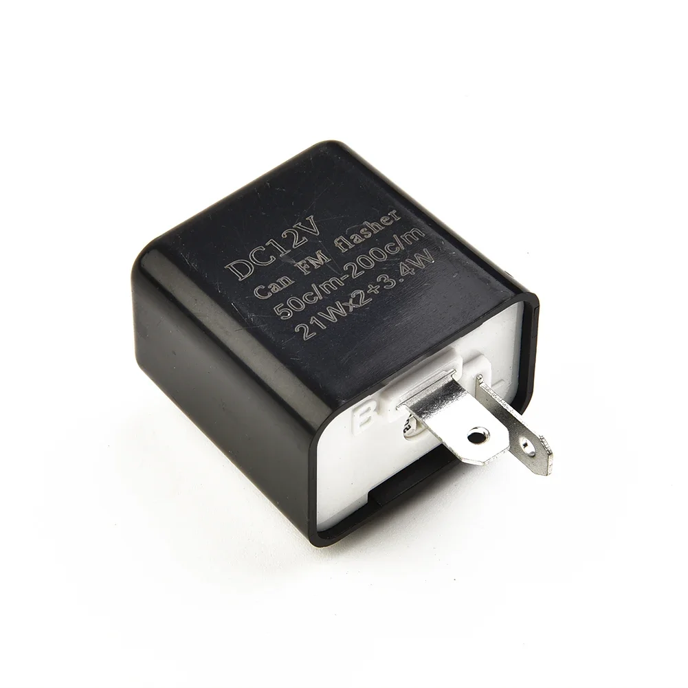 12V 2 Pin LED Flasher Relay for Motorcycle Turn Signal Indicator Waterproof Design, Adjustable Speed, Easy Installation