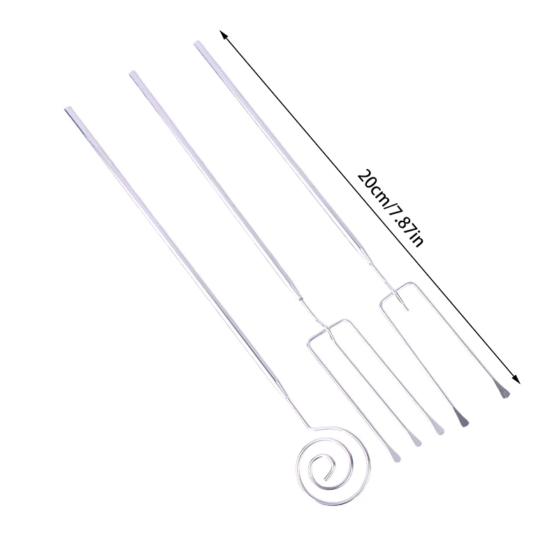 Fondue Culinary Decorating Fork Long Handle Chocolate Dipping Tool Stainless Steel Candy Dipping Fork Irregular Shaped Cheese