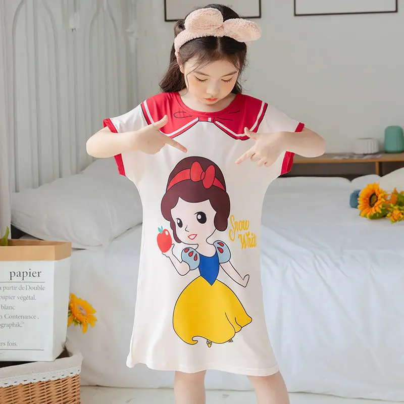 Children's Pajamas Summer Short Sleeve Thin Baby Size Girls' Pajamas Princess Style