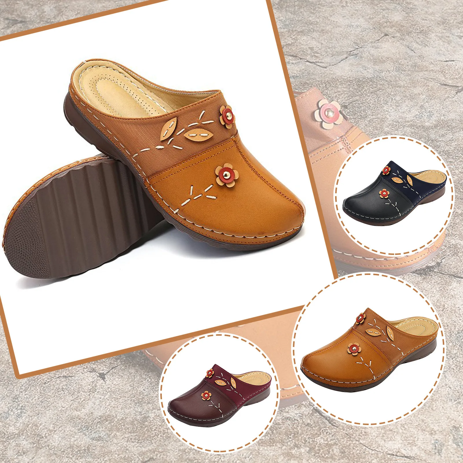 شباشب نسائية أحذية صيفية للنساء من جلد البولي يوريثان شباشب نسائية قابلة للتنفس شرائح خارجية مقاس كبير صنادل شاطئ