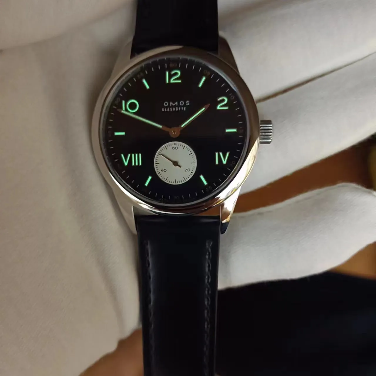 ساعة ميكانيكية أوتوماتيكية باوهاوس بسيطة وعصرية، ساعة رجالية متعددة الاستخدامات مقاومة للماء من جلد الياقوت من سلسلة Club