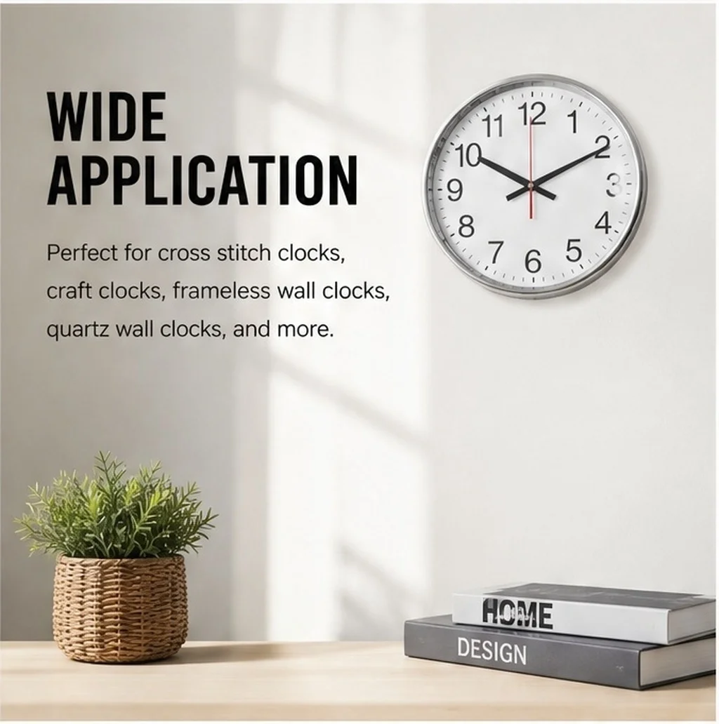 10Sets Metal Clock Hands Premium Aluminum Clock Pointers for DIY Craft Quartz Wall Clocks Cross Stitch Frameless Home Decor