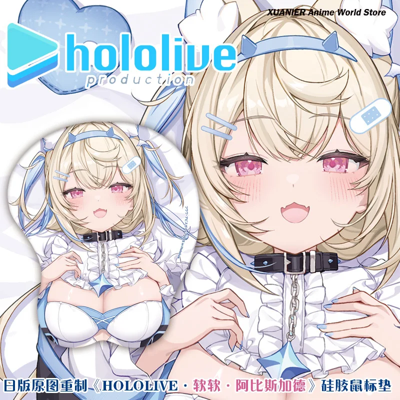 

Anime Fuwawa Abyssgard Hololive Cosplay Silica Gel Mouse Pad 3D Soft Keyboard Wrist Rest Desktop Playmat Halloween Gifts