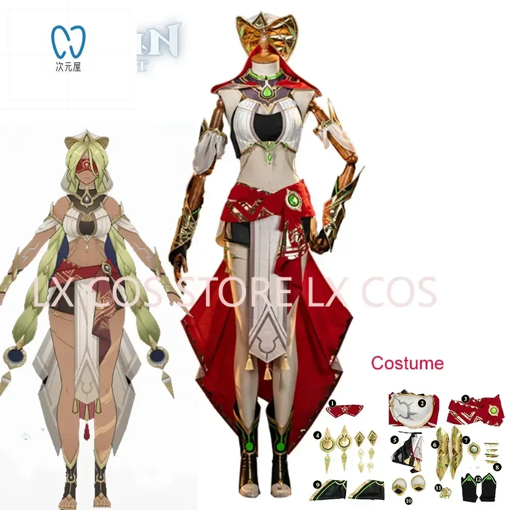 

Game Genshin Impact Eremite Floral Ring-Dancer Cosplay Costume Game Genshin Impact New Skin Cos Clothes