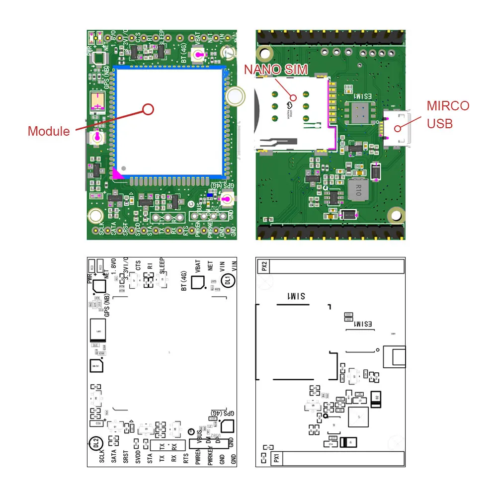 SIMCOM A7670E A7670SA breakout Core board Free Ship ,GPS Function Optional .LTE CAT1 4G 2G BT+GNSS+Voice GPS FPC Ant