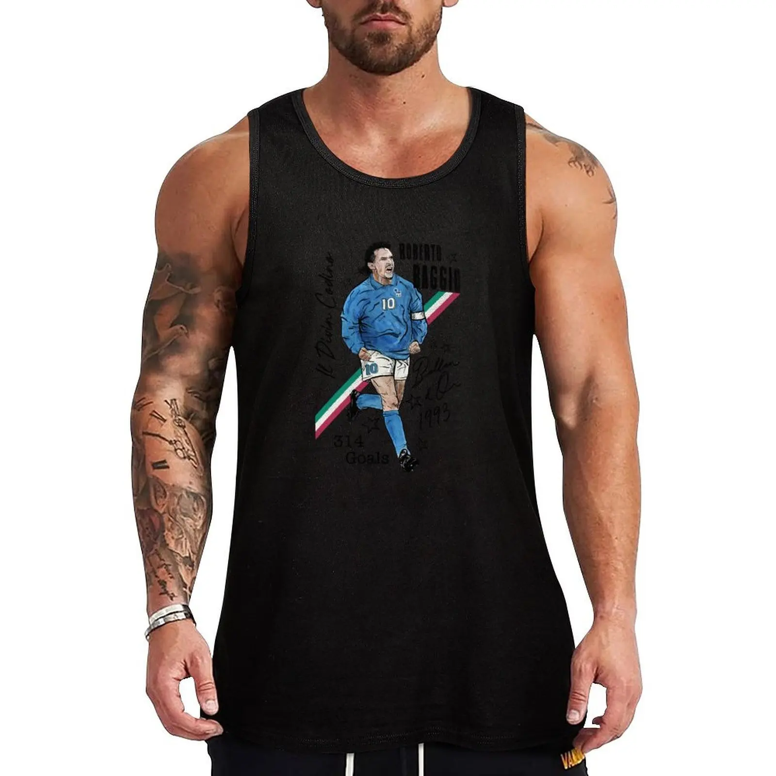 Camiseta sin Mangas R.Baggio - Il Divin Codino, Camiseta de Trabajo Industrial, Camiseta Resistente sin Mangas