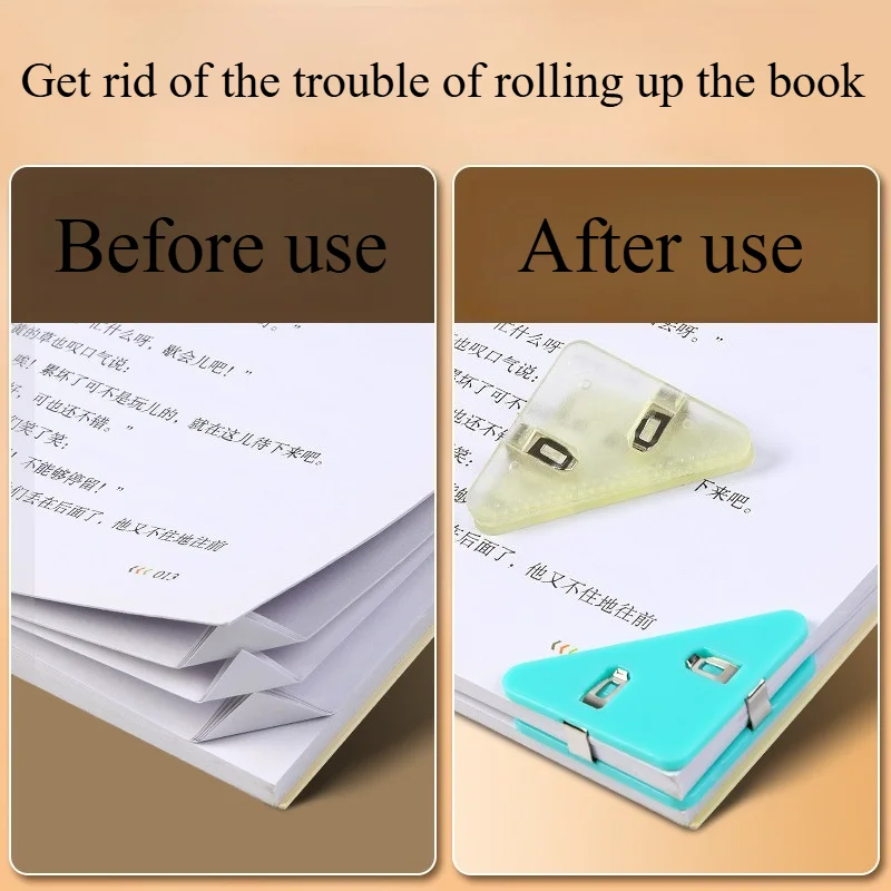 5‑Pack Random‑Color Multifunctional Anti‑Warping Triangular Clips for Papers, Books & Bills, for Office, Study and Home