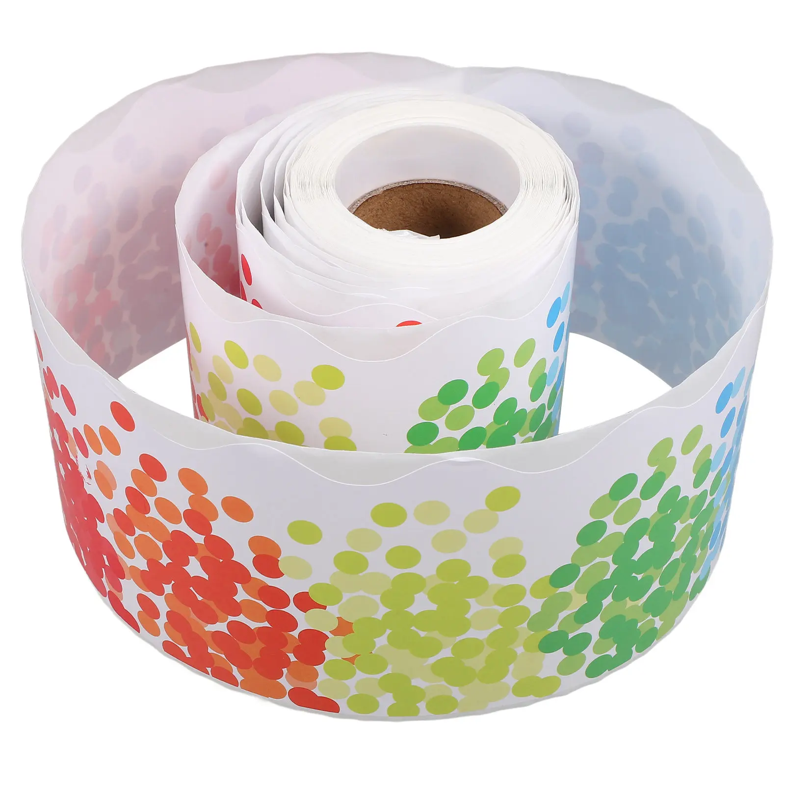 adesivo-de-borda-para-quadro-de-avisos-com-padrao-de-pontos-coloridos-removivel-resistente-ao-desgaste-e-decorativo-ideal-para-paredes-de-salas-de-aula-e-quadros-de-avisos
