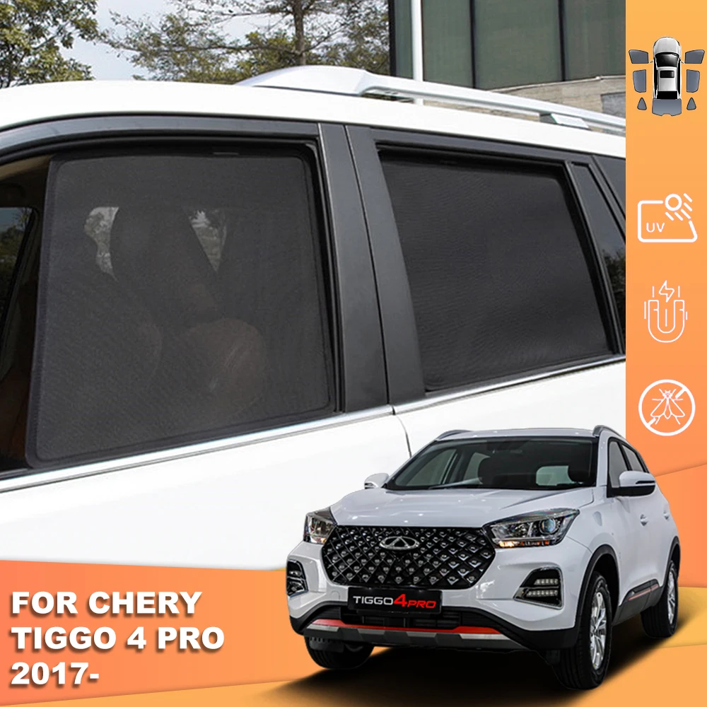 

For Chery Tiggo 4 Pro 2017-2024 Magnetic Car SunShade Shield Front Windshield Curtain Rear Side Baby Window Sun shade Visor