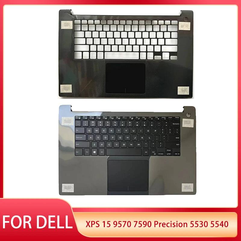 New For DELL XPS 15 9570 7590 Precision 5530 5540 Laptop US Keyboard  Touchpad With Palmrest Upper Cover Case 02K6RG 0JG1FC