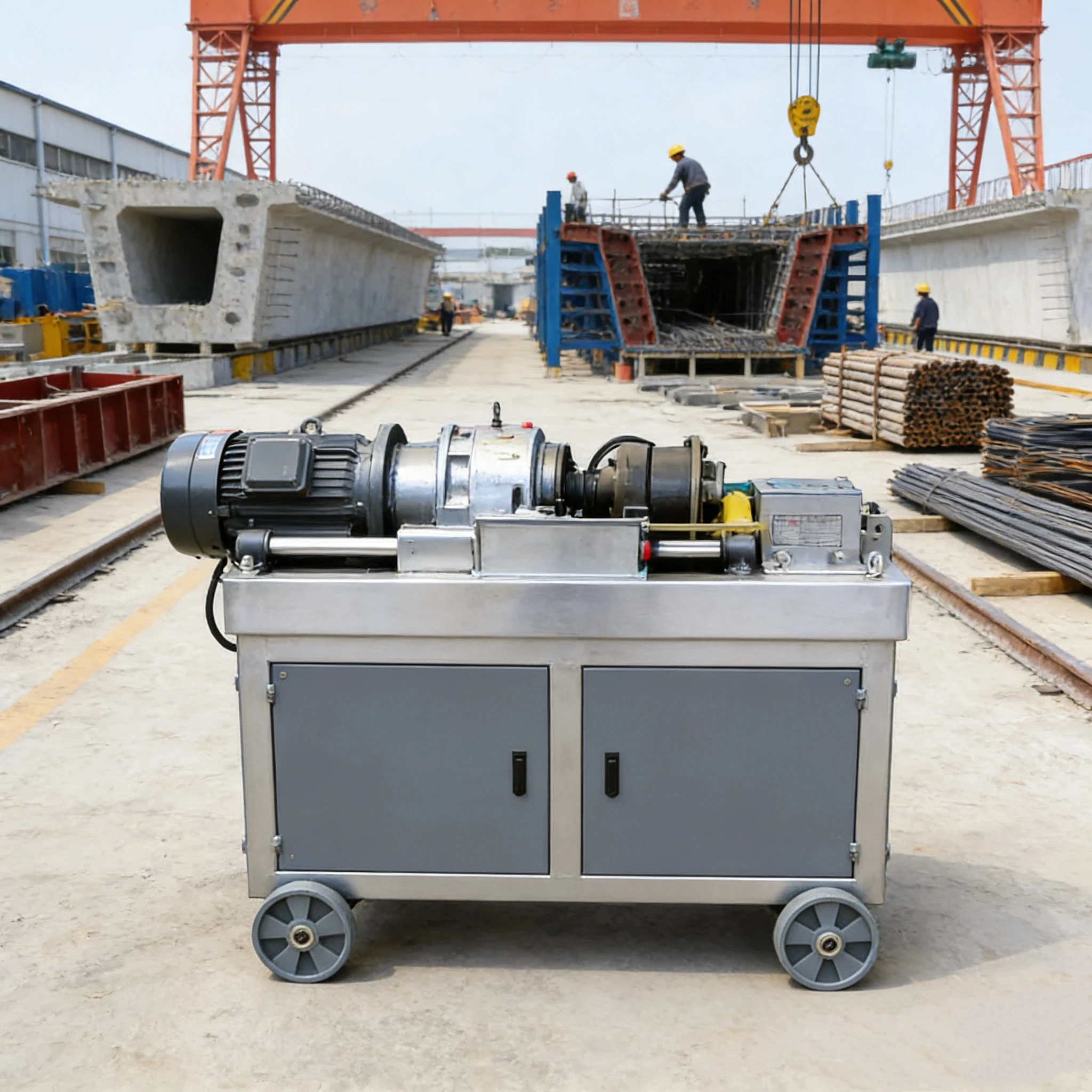 Factory Automatic High-Speed 16mm Steel Bar Round Bar Screw Rib Peeling Parallel Metal Rebar Rod Threading Rolling Machine