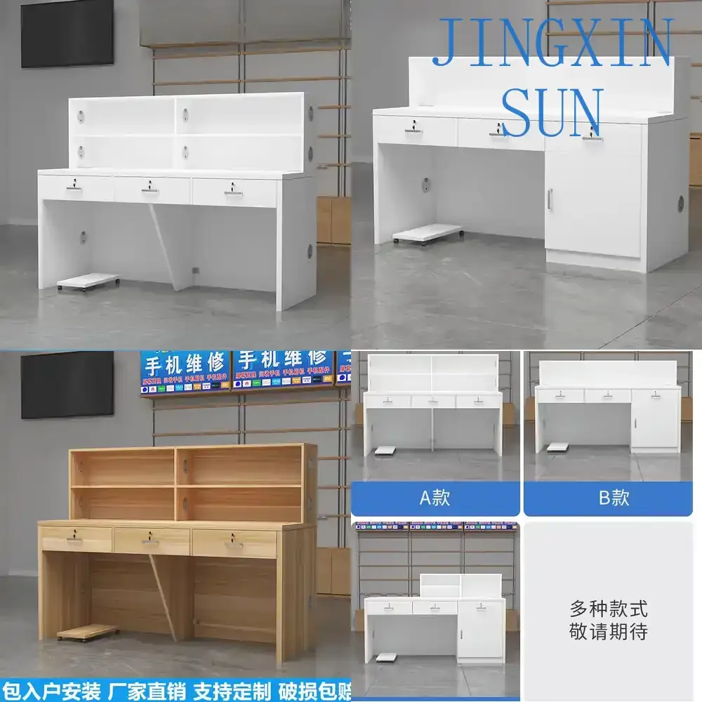Workbench for Shop Counter Reception Table Checkout Page Bar Table Reception Desk for Retail Store Office Workshop