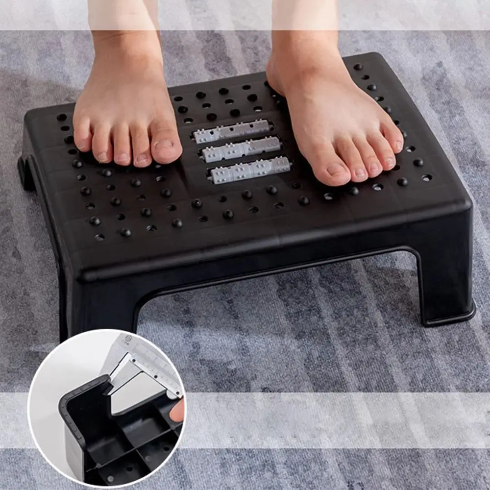 High Quality With Massage Rollers Foot Massage Stool Comfortable Ergonomic Foot Rest Versatile Portable Under Desk Footrest Home