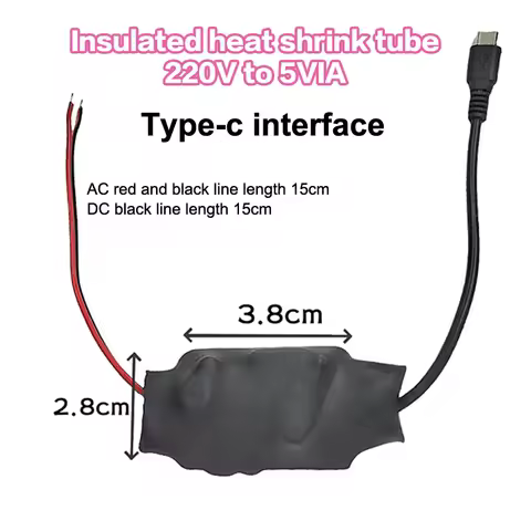 1Pc AC220V To DC5V 1A/2A Power Transformer TYPEC USB Power Supply Transformer Portable Small Camera WiFi Monitoring Adapter