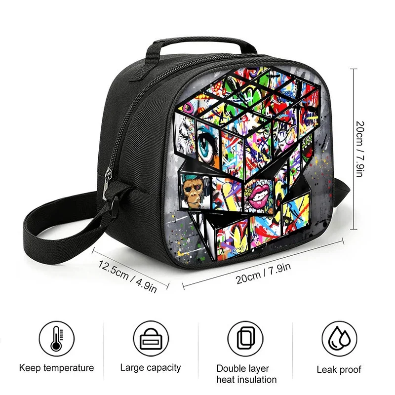 Cube Puzzle Three Piece Set Backpacks For Boy And Girls Best Gifts 3D Cartoon Waterproof Fashionable School Bag For Children