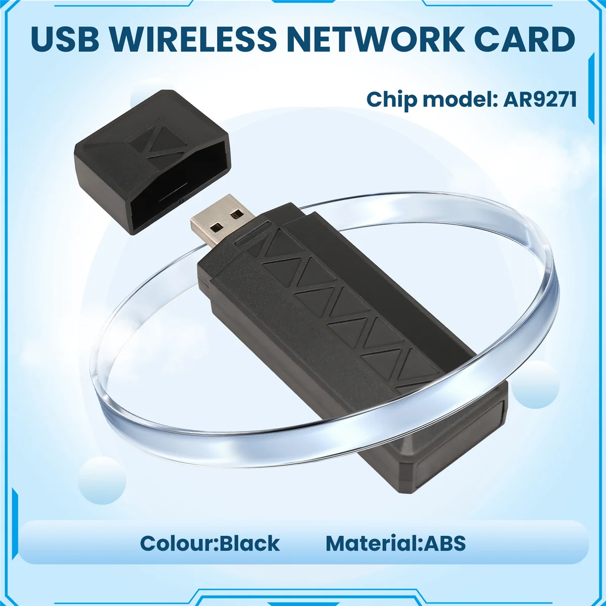 محول واي فاي USB لاسلكي DBGX AR9271 2.4G/150Mbps لـ Linux، Kali، Ubuntu، لـ Raspberry Pi، PC، تعزيز شبكة الكمبيوتر المحمول A #2