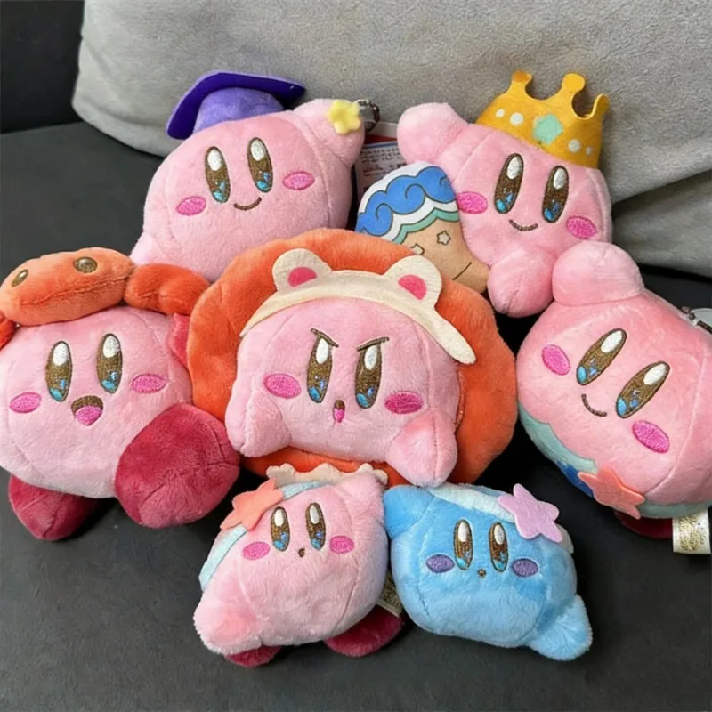 

Star Kirby Plush Keychain Cartoon 12 zodiac signs Aries Kirby Leo Waddle Dee Keychain Backpack Decoration Kids Birthday Gift