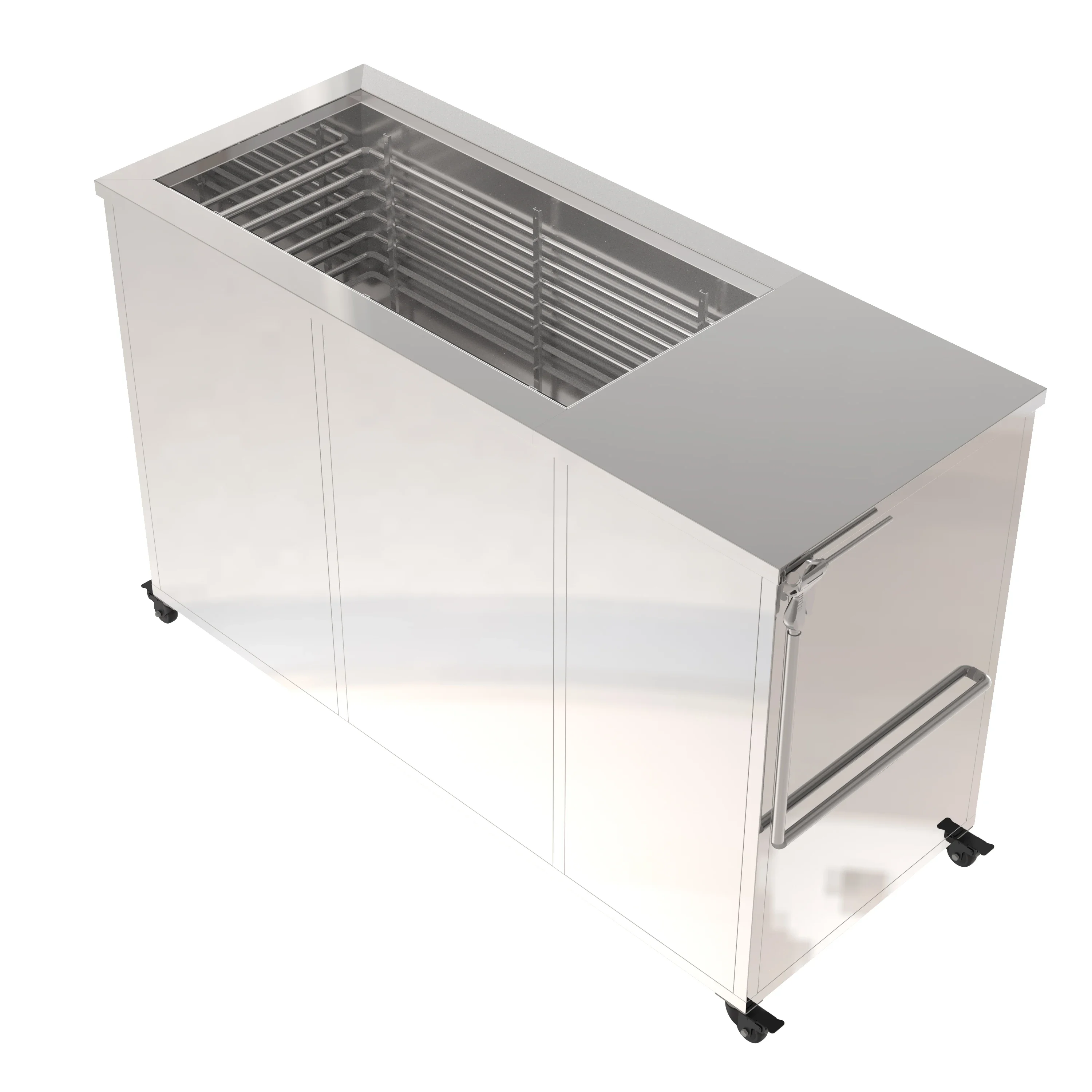 Customized single tank 660L ultrasonic cleaner with Refrigeration equipment