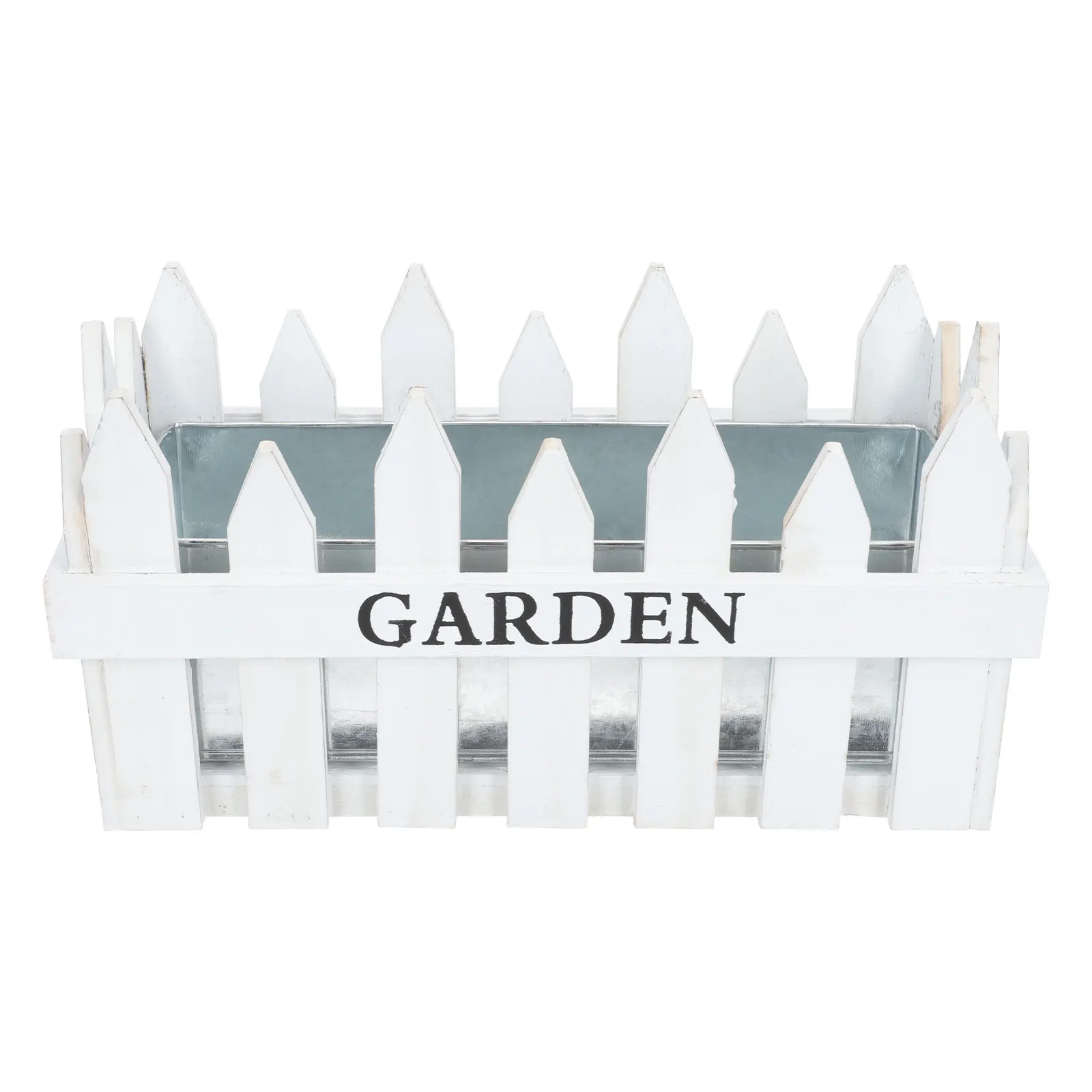 

1Pcs Wood Fence Planter Creative Flowerpot Fine Workmanship Rustic Decorative Pot for Courtyard Balcony Use Wood Fence