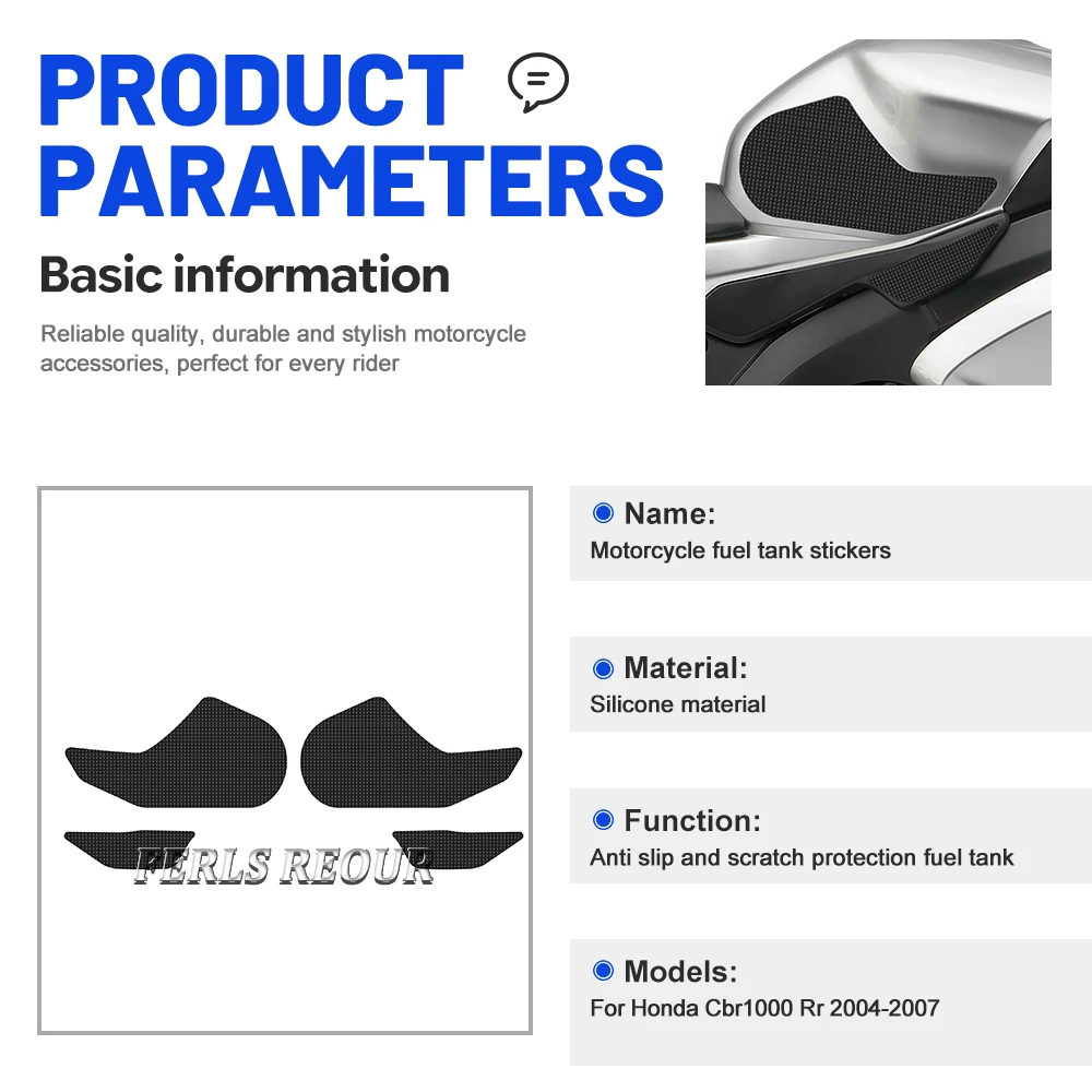 Motorcycle sticker  For HONDA CB500F 2019-2023  Fuel Tank Guard Rubber Black Anti Slip Motorcycle Gas Fuel Tank Protector