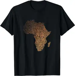 アフリカのダイナの縞模様のTシャツ、米国の色合い、アフリカの地図