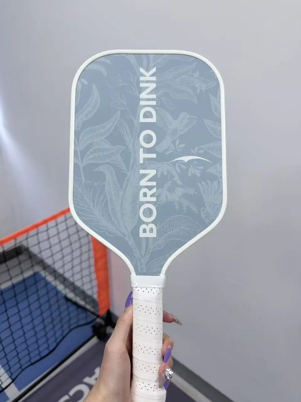Custom Glass Fiber Pickleball Paddles 13mm Max Grip Series Blue Printed Outdoor Sports Pickleball Rackets Factory Wholesale Hot
