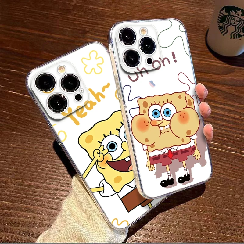 R15 SpongeBob SquarePants Soft Case for Moto G9 Powe One Pro E12 E22I E22 G52 G42 G32 G22 G23 Z2 Z Play P40 P30 Edge 30