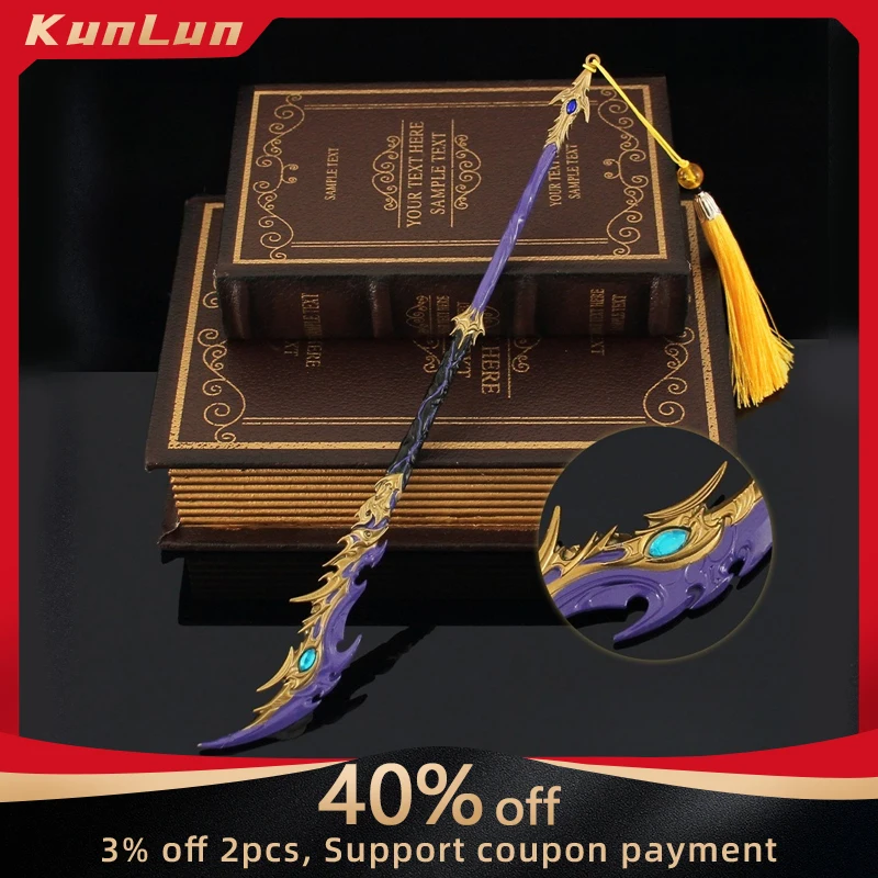 Naraka: periféricos de juego Bladepoint de 30 CM, modelo de arma artesanal de Metal, adornos de espada de escritorio coleccionables, regalos creativos, juguete seguro para niño
