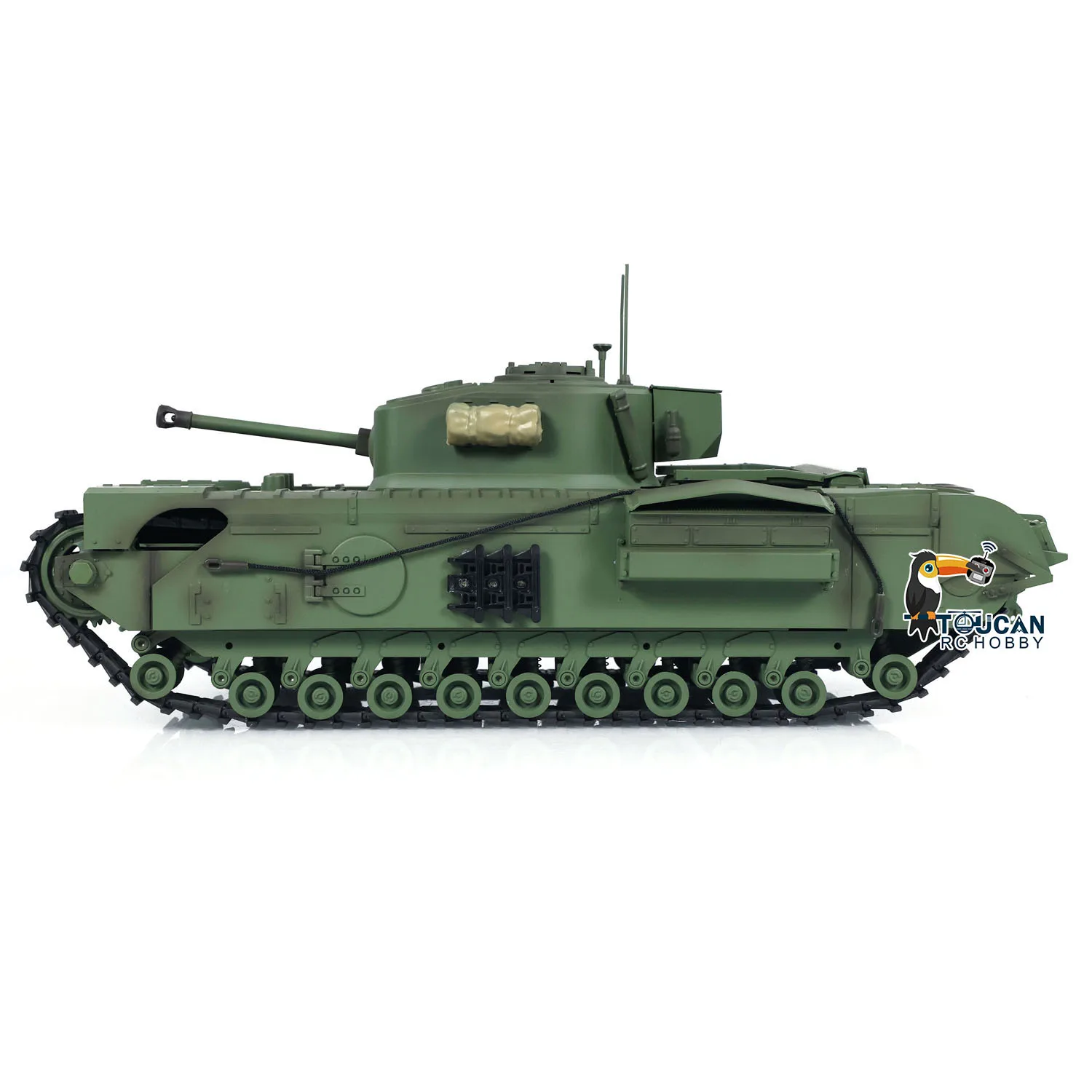 Tongde 1/16 RC Modello di carro armato da battaglia Churchill Mk.VII Veicoli da combattimento elettrici a infrarossi con suono leggero Giocattolo